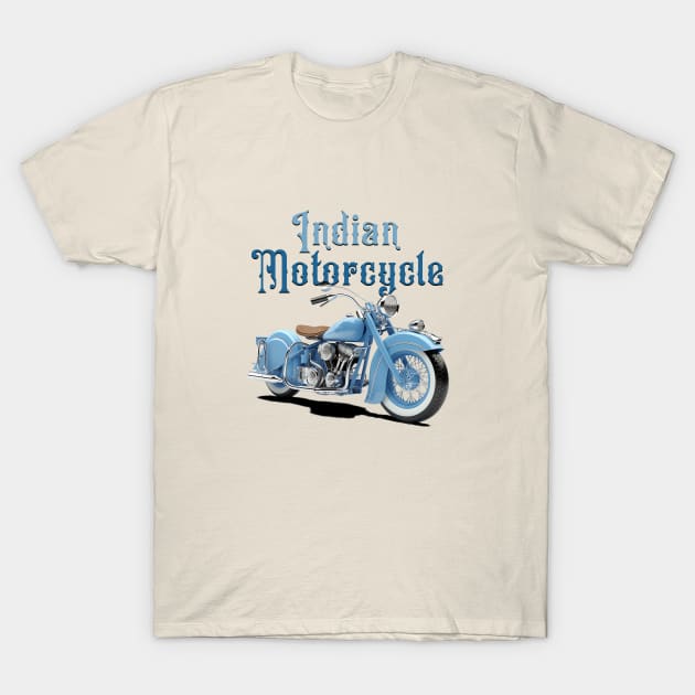 Indian Motorcycle with Words T-Shirt by DavidLoblaw